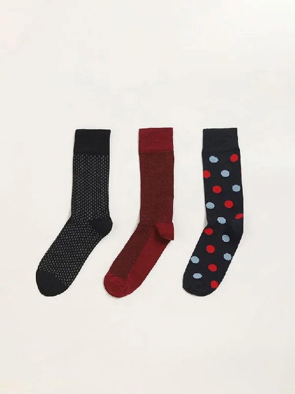 Women's leather moto pants Wide - leg women jeans for a modern and relaxed vibe WES Lounge Multicolour Printed Cotton Blend Full Length Socks - Pack of 3 Women's leather moto pants Wide - leg women jeans for a modern and relaxed vibe WES Lounge Multicolour Printed Cotton Blend Full Length Socks - Pack of 3