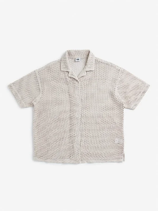 Women's unisex - style casual pants Ripped women jeans for a rebellious and fashion - forward style Y&F Kids Light Beige Knitted Shirt Women's unisex - style casual pants Ripped women jeans for a rebellious and fashion - forward style Y&F Kids Light Beige Knitted Shirt