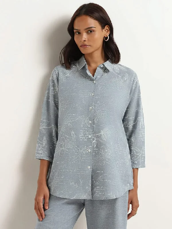 Women's pants for gym workouts Light - wash women jeans for a fresh and summery appearance Zuba Blue Contrast Print Cotton Tunic Women's pants for gym workouts Light - wash women jeans for a fresh and summery appearance Zuba Blue Contrast Print Cotton Tunic