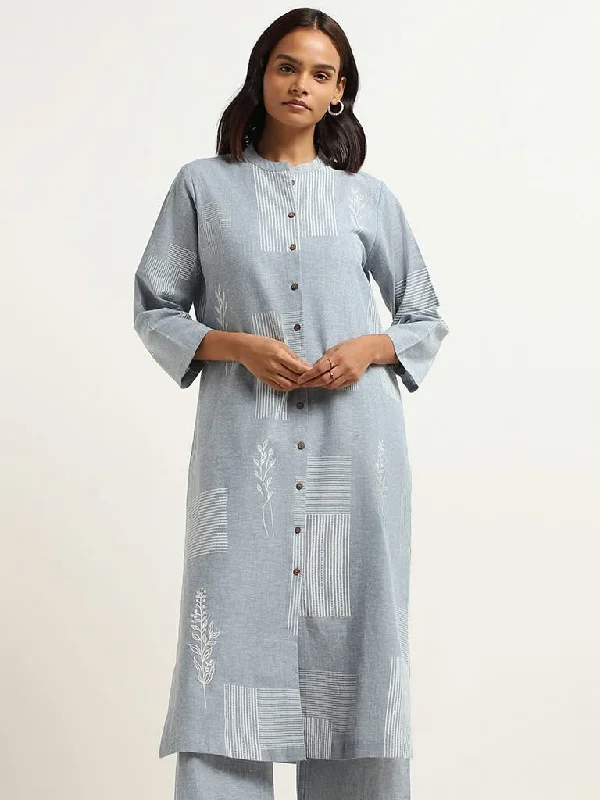 Women's pants for skiing Stretch women jeans for enhanced mobility and comfort Zuba Blue Embroidered Cotton Buttoned Down Kurta Women's pants for skiing Stretch women jeans for enhanced mobility and comfort Zuba Blue Embroidered Cotton Buttoned Down Kurta