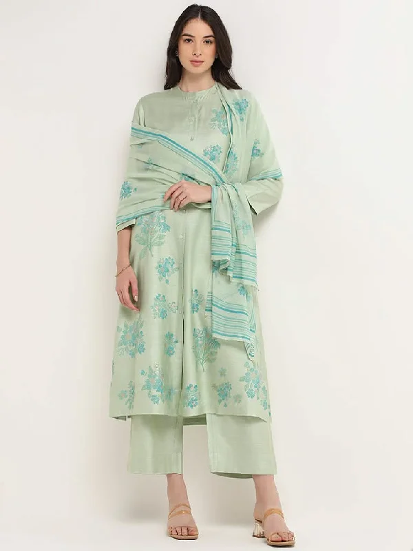Women's cargo hiking pants Embroidered women jeans with intricate patterns Zuba Green Floral Print Cotton Blend A-Line Kurta Women's cargo hiking pants Embroidered women jeans with intricate patterns Zuba Green Floral Print Cotton Blend A-Line Kurta