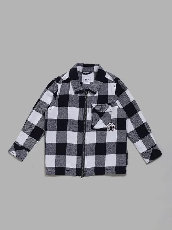 Women's kids - inspired printed pants Colored women jeans in vibrant hues like red and yellow HOP Kids Black & White Checked Shirt