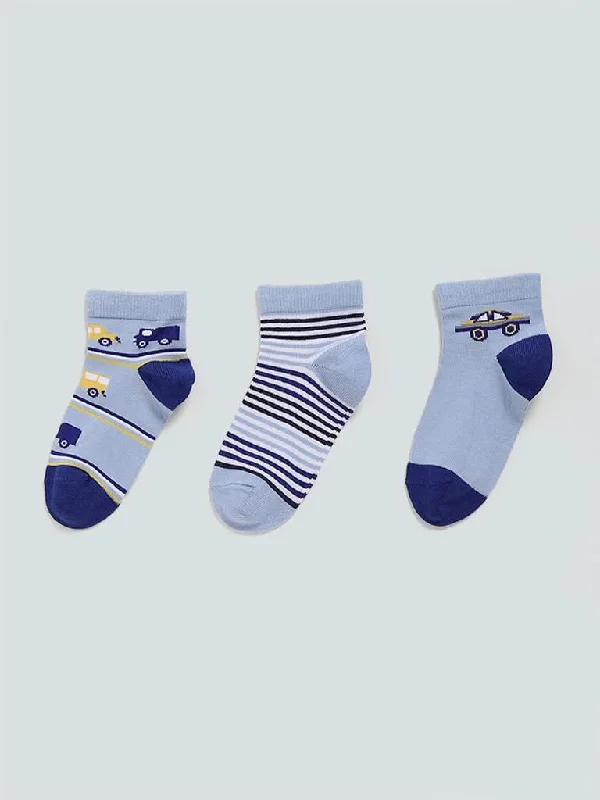 Women's tall - length straight pants Skinny women jeans with a form - fitting design HOP Kids Blue Vehicle Printed Socks - Pack of 3