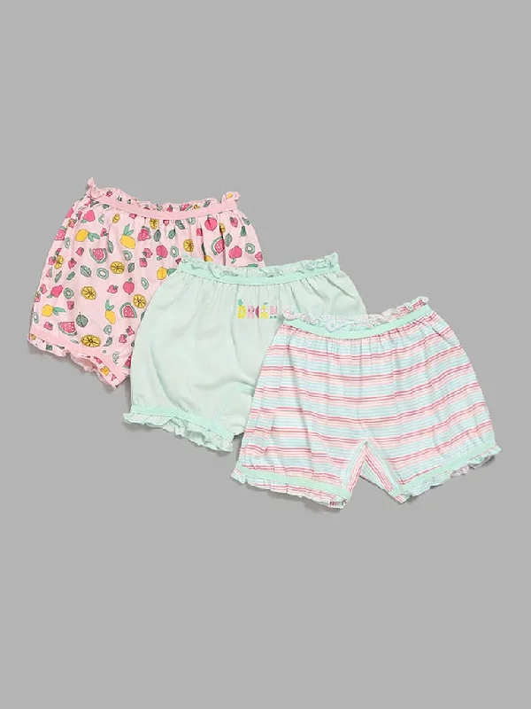 Women's spandex stretch pants Cargo women jeans with multiple pockets for added functionality HOP Kids Green Printed Bloomers - Pack Of 3 Women's spandex stretch pants Cargo women jeans with multiple pockets for added functionality HOP Kids Green Printed Bloomers - Pack Of 3