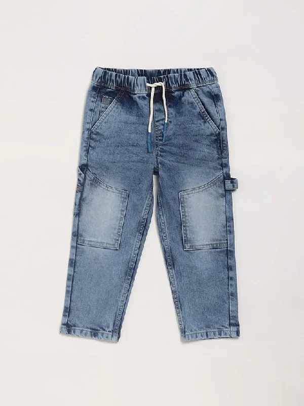 Women's skinny jeans pants High - waisted women jeans for a flattering silhouette HOP Kids Solid Blue Jeans Women's skinny jeans pants High - waisted women jeans for a flattering silhouette HOP Kids Solid Blue Jeans