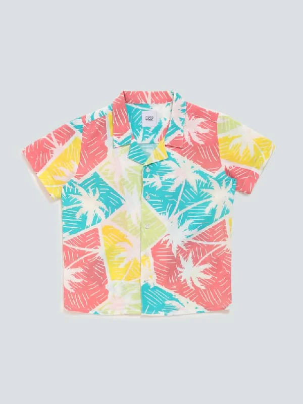 Women's ruffled hem dress pants Cargo women jeans with multiple pockets for added functionality HOP Kids Tree Printed Multicolour Shirt