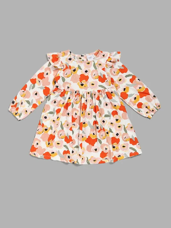 Women's striped business pants Bootcut women jeans to complement various shoe styles HOP Kids White Floral Printed Dress