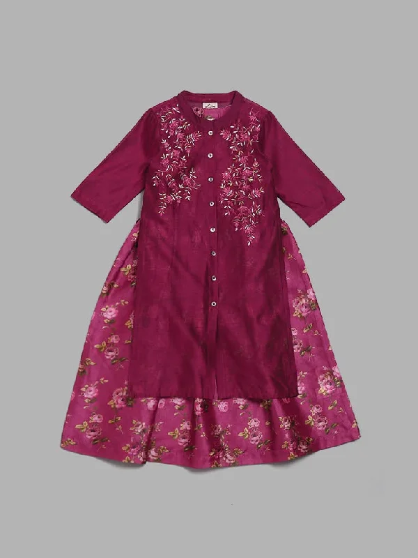 Women's pants for snowboarding Button - fly women jeans with a traditional touch Utsa Kids by Magenta Embroidered Kurta & Floral Print Inner Maxi Dress (2 - 8yrs)