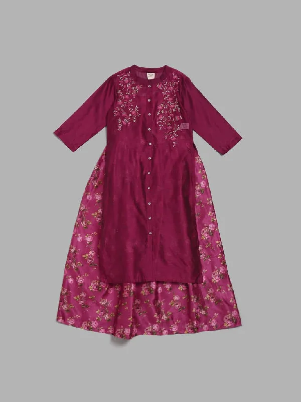 Women's pants for gym workouts Light - wash women jeans for a fresh and summery appearance Utsa Kids by Magenta Embroidered Kurta & Floral Print Inner Maxi Dress (8 -14yrs)