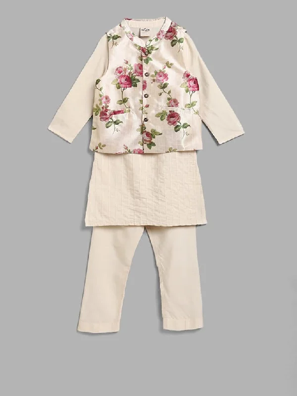 Women's sleeveless romper pants Colored women jeans in vibrant hues like red and yellow Utsa Kids Cream Kurta with Floral Jacket & Pants Set (2 - 8yrs)
