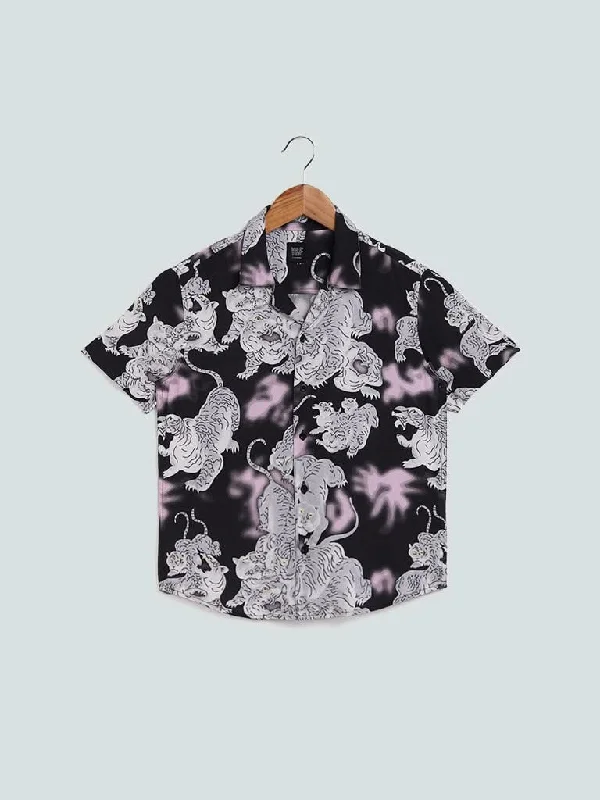 Women's eco - friendly organic pants Mom jeans for a nostalgic and casual look Y&F Kids Multicolour Printed Shirt