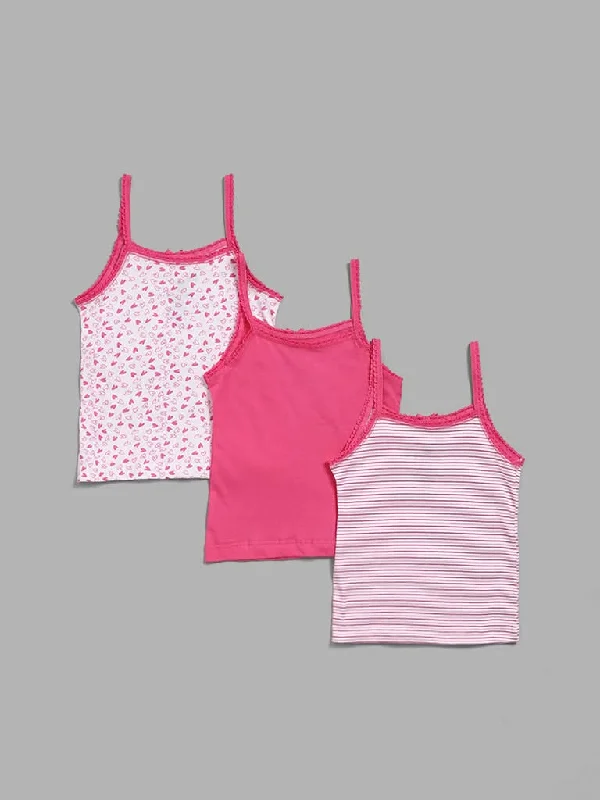 Women's tall - length straight pants Skinny women jeans with a form - fitting design Y&F Kids Pink Printed Camisoles - Pack of 3